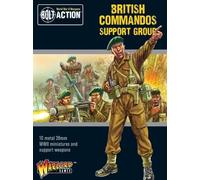 Commandos Support Group - Miniaturas de metal a escala de 28 mm para acción de pernos por Warlord Games - Miniaturas altamente detalladas de la Segunda Guerra Mundial para juegos de guerra de mesa
