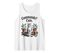Commands - Planta para gatos, gatitos, amantes de los gatos Camiseta sin Mangas