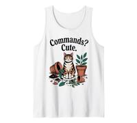 Commands - Planta para gatos, gatitos, amantes de los gatos Camiseta sin Mangas