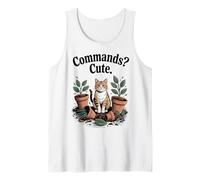 Commands - Planta para gatos, gatitos, amantes de los gatos Camiseta sin Mangas