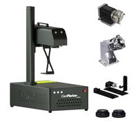 ComMarker B4 Máquina de grabado láser de fibra, grabado láser de metal, compatible con Lightburn, máquina de marcado láser de 50W para acero inoxidable, joyas, plásticos, vasos (50W, with 3 ratary)