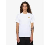 Comme des Garçons Play Gold Heart T-Shirt Blanco