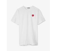Comme des Garçons Play Read Heart T-Shirt Blanco