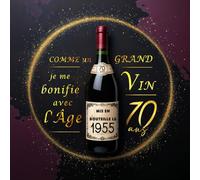 Comme un grand VIN, je me bonifie avec l'âge: Livre d'or anniversaire 70 ans 1955: 120 pages/ 21x21 cm