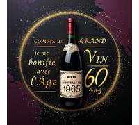 Comme un grand VIN, je me bonifie avec l'âge: Livre d'or d'anniversaire 60 ans 1965: 120 pages/ 21x21 cm
