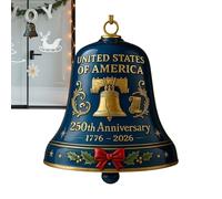 Commemorative Carillon Hanger, American Bicentennial Quarter Symbol, Artistic Sculpted Pattern, Christmas Tree Fireplace Accent, Historical Souvenir Accessory, Home Office Wall Display