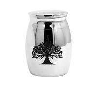 Commemorative Jar - 1.57 Inch Mini Memorial Keepsake | Stainless Steel Mini Urn Set - Durable 70g Jar with Silver or Paw Print Design Ideal for Human or Pet Ashes Remembrance