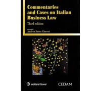Commentaries and cases on italian business law