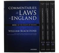 Commentaries on the Laws of England: Book I, II, III, and IV (The Oxford Edition of Blackstone's)