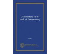 Commentary on the book of Deuteronomy