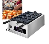 Commercial American Waffle Makers Machine,3000W Electric Shoe-Shaped Stuffed Waffle Maker,Stainless Steel Flip Waffles Maker,Non-Stick Coating,for Home,Restaurants,Milk Tea Shops,Dessert Shops(6 Mold)
