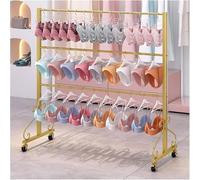 Commercial Bra Hanging Holder, Portable Tank Tops/Underwear/Panties Display Rack for Retail Store/Closet, with 360° Rotatable Wheels, 60 80 100 120 150 cm Long(Gold,Length-150cm(59in))