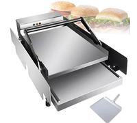 Commercial Electric Hamburger Toaster, Double-Layer Bun Steamer with 0-3min Timer & 50-300℃ Adjustable Temp, 6/12 Slice for Restaurant(Large)