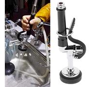 Commercial Faucet Sprayer, High Pressure Stainless Steel Pre Rinse Sprayer Commercial Sink Heads with Ergonomic Handle for Hotels
