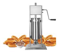 Commercial Manual Churro Maker,Vertical Stainless Steel Spanish Churrera Machine,With 5L Tank And 4 Nozzles,Easy Disassembly,Suitable For Household And Commercial Use, LJJY-KK