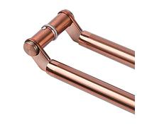 Commercial Metal Grab Bar for Glass Door,Rose Gold Push-Pull Door Handles Large Size, Simple Round Sliding Door Handle with Mounting Accessories(80cm/31 1/2"-76cm)