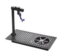 Commercial Stainless Steel Cup Washer & Rinser - Push Back Glass Filler Faucet Set with Drain & Drip Tray for Bar, Cafe, Restaurant, Hotel