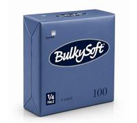 Commerline Servilletas azules de 40 x 40 cm, 2 capas, grandes servilletas de papel de pliegue 1/4, suaves y absorbentes, servilletas de alta calidad para restaurantes, catering, hoteles y hogares, 100