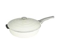 Commichef Todo en Una Sartén, Universal, Crema, Aluminio Fundido, Con Tapa, Antiadherente, Apta Para Todo Tipo de Placas de Cocción, 32 cm, XR-ALL32CR