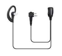 COMMIXC Paquete de 2 auriculares de radio bidireccional con micrófono PTT, 2,5 mm + 3,5 mm, auriculares walkie talkie de 2 pines, compatibles con Motorola Walkie Talkies