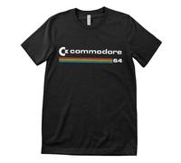 Commodore 64 Licenciado Oficialmente Commodore Logo Camiseta para Hombre (Negro), XX-Large