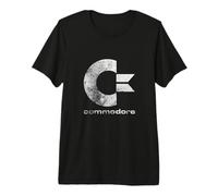 Commodore - C64 - C = & Commodore en el Grunge Lavado a la Piedra Camiseta Premium