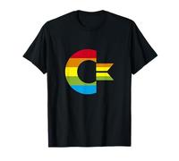 COMMODORE - C64 - Letra mayúscula arcoíris efecto Camiseta
