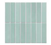 Commomy 10 azulejos de pared 3D verde mate para despegar y pegar, 11.8 x 11.8 pulgadas, lineales de PVC ultraligeros y delgados para cocina, baño, inquilinos, cámper, decoración interior de caravanas