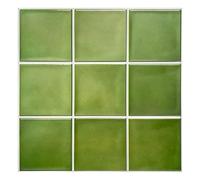 Commomy 10-Piezas Azulejos Adhesivos Cocina Autoadhesivos 3D Verde Matte 30x30cm, Baldosas Adhesivas pared Cocina, PVC Paneles Decorativos para Pared, para la Cocina, Baños, Salpicadero, Dormitorio