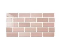 Commomy 12 Piezas Azulejos Adhesivos Cocina Baño, 15 x 30 cm, Pegatinas de Baldosas Adhesivas Pared Autoadhesivos, Mármol Rosa, Impermeables, para Salpicaderos Decoración de Interiores