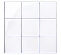 Commomy Gruesas Azulejos Adhesivos Cocina, 10-Piezas, 30.5 x 30.5cm, Blanco Baldosa Vinilo Cocina Pared Autoadhesivos 3D, Salpicadero Baldosas Adhesivas para Pared Cocina Baño y Metro