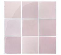 Commomy Gruesas Azulejos Adhesivos Cocina, 10-Piezas, 30.5 x 30.5cm, Rosa Baldosa Vinilo Cocina Pared Autoadhesivos 3D, Salpicadero Baldosas Adhesivas para Pared Cocina Baño y Metro