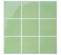 Commomy Gruesas Azulejos Adhesivos Cocina, 10-Piezas, 30.5 x 30.5cm, Verde Sage Baldosa Vinilo Cocina Pared Autoadhesivos 3D, Salpicadero Baldosas Adhesivas para Pared Cocina Baño y Metro