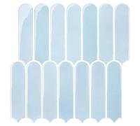 Commomy Gruesas Azulejos Adhesivos Cocina, 10 Piezas, Azul Vinilo Pared Cocina Baldosas Adhesivas 3D para Pared Baño Metro, Adhesivas Fuertes, Impermeables, 30,5 x 30,5 cm