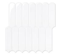 Commomy Gruesas Azulejos Adhesivos Cocina, 10 Piezas, Blanco Vinilo Pared Cocina Baldosas Adhesivas 3D para Pared Baño Metro, Adhesivas Fuertes, Impermeables, 30,5 x 30,5 cm