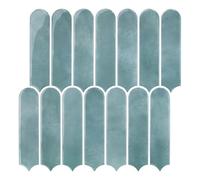 Commomy Gruesas Azulejos Adhesivos Cocina, 10 Piezas, Verde Malaquita, Vinilo Pared Cocina Baldosas Adhesivas 3D para Pared Baño Metro, Adhesivas Fuertes, Impermeables, 30,5 x 30,5 cm