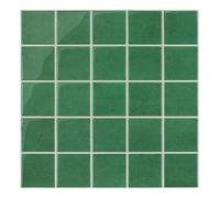 Commomy Gruesas Azulejos Adhesivos Cocina Verde, 10-Piezas, 30.5 x 30.5cm, Baldosa Vinilo Cocina Pared Autoadhesivos 3D, Salpicadero Baldosas Adhesivas para Pared Cocina Baño y Metro