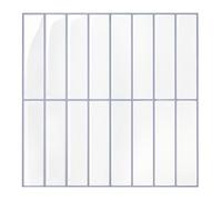 Commomy Vinilo Azulejos Adhesivos Cocina Baño Metro, Blanco Gris, 3D Pegatinas Baldosas Adhesivas Paneles Decorativas Pared Peel Stick Tiles(10-Piezas, 30.5 x 30.5cm)