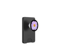 Common Daisy Margarita Purple Flowers Black Background Flor PopSockets PopWallet para MagSafe