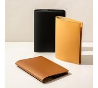 Common Nuovo Funda para libro de cuero vegano, funda para libro con 3 bolsillos y banda elástica, se adapta a novelas, ensayos y diario A5/B6, funda de libro de privacidad para lectura (negro espresso