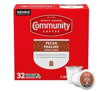 Community Coffee 32 tazones medianos de nueces tostadas de chocolate Keurig K-Cup de una sola porción