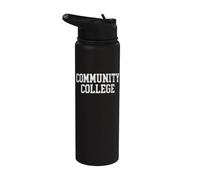 Community College Arched College Fuente Divertido Stainless Steel Insulated Water Bottle