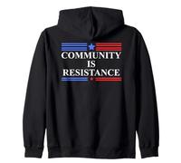 Community is Resistance Anti Fascism Resist No Kings Protest Sudadera con Capucha