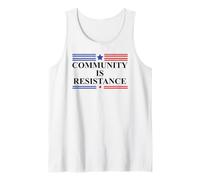 Community is Resistance Resist No Kings Protest Anti Fascism Camiseta sin Mangas