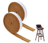 COMNICO 2 rollos de almohadillas de fieltro autoadhesivas, capa protectora de fieltro antideslizante, para proteger superficies de muebles, suelos de madera dura, sillas y paredes (marrón, 150 x 1,2