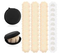 COMNICO 40 almohadillas para pezones, autoadhesivas, desechables, no visibles, almohadillas de sujetador para mujer, pegatinas invisibles para pezones con caja de viaje para vestido sin tirantes