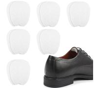 COMNICO 6 pares de almohadillas de fieltro para lengua autoadhesivas suaves para zapatos, cojines unisex antideslizantes para zapatos sueltos (blanco)