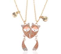 COMNICO Collar de amistad con diseño de corazón magnético a juego para mejor amiga, con puntada de zorro, regalo de amistad para hermanas y amigas, talla única, Aleación/material magnético, No es una
