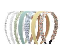 COMNICO Diademas de moda para mujer, 7 piezas, juego diademas antideslizantes para niñas, lindas bandas brillante, multicolores, accesorios paras el cabello paras mujeres, niñas, niños