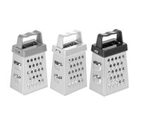 COMNICO Mini rallador de queso, 3 piezas de acero inoxidable con asa, ralladores profesionales para cortar queso de cocina, queso, jengibre, verduras